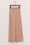 BASERANGE Linen Skirt Portugal BAS-SKDY-LI-SU25-STILL BROWN